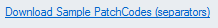 7. Sample PatchCodes